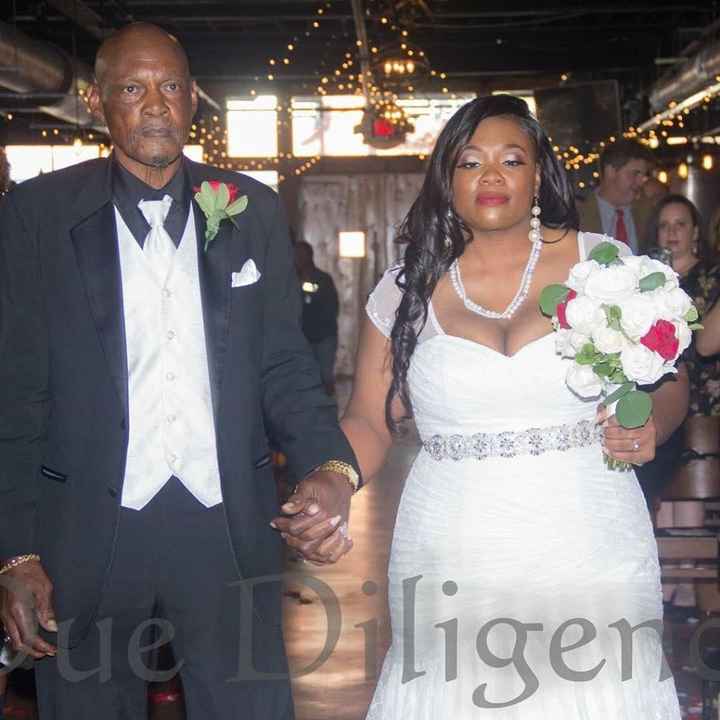 Walking with Dad down the aisle 