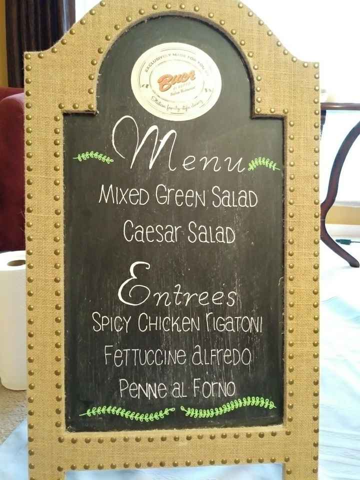 Made my Menu Sign Today
