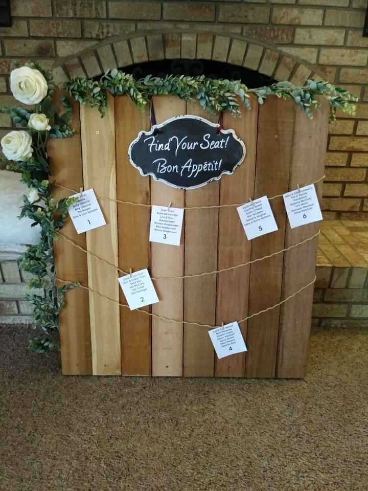 Seating Chart "Sign" DIY