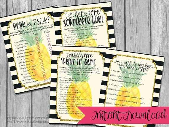 Pineapple bachelorette games