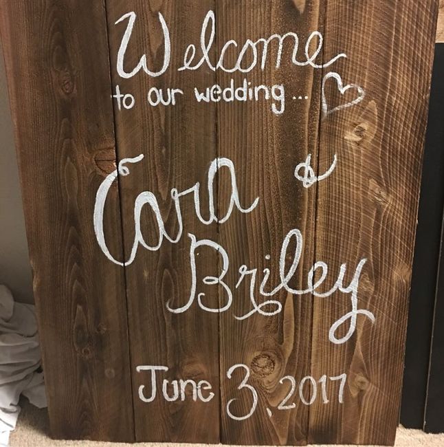 Wood wedding sign
