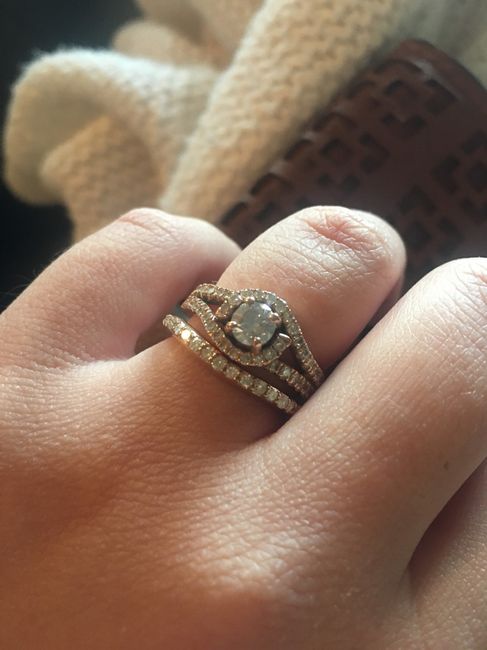 CZ wedding band with a diamond engagement ring?