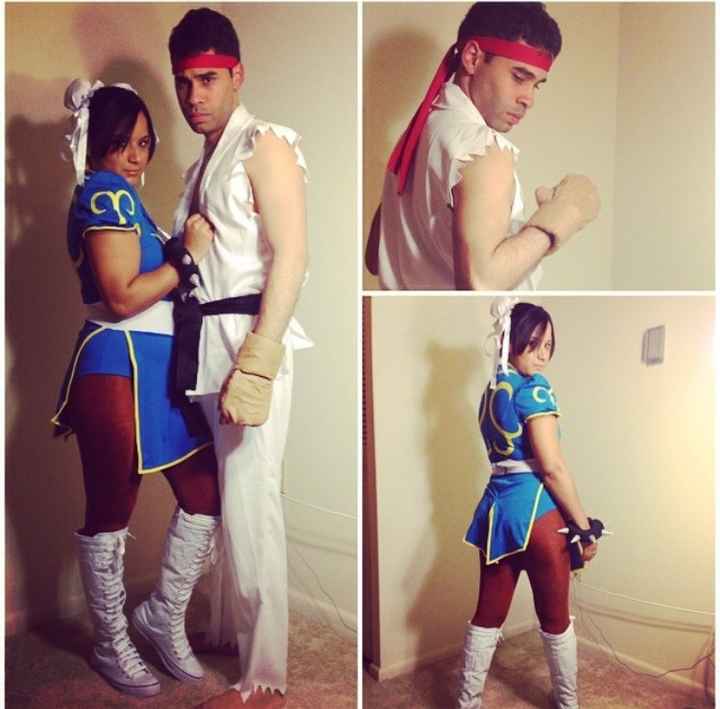 Happy Halloween post a pic of you and your fiancé in costumes