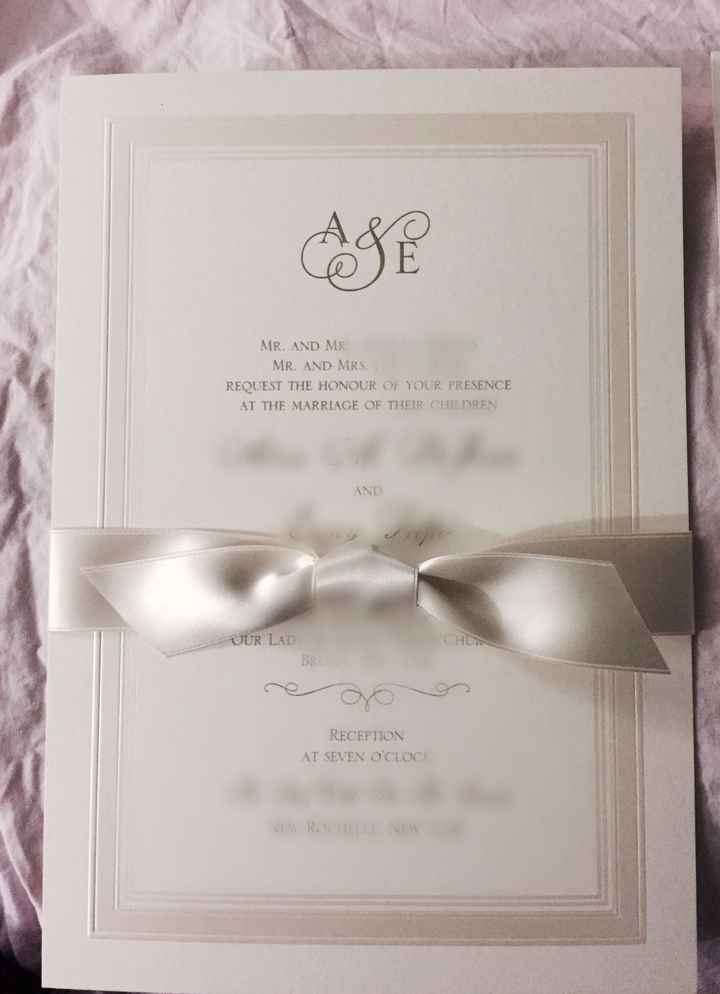 Picked up invitations!