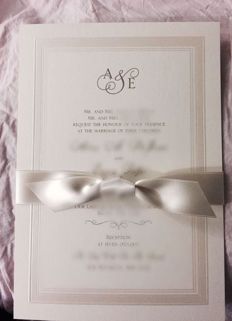Picked up invitations!