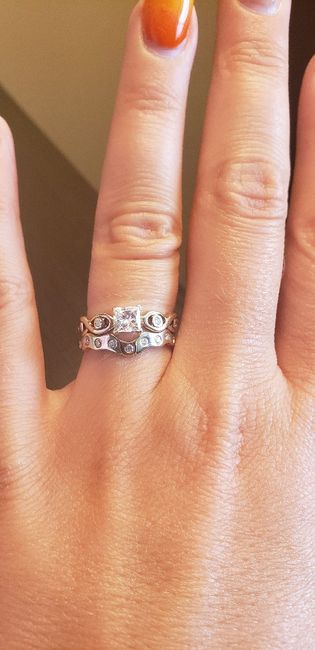 Show me your engagement rings and bands 8