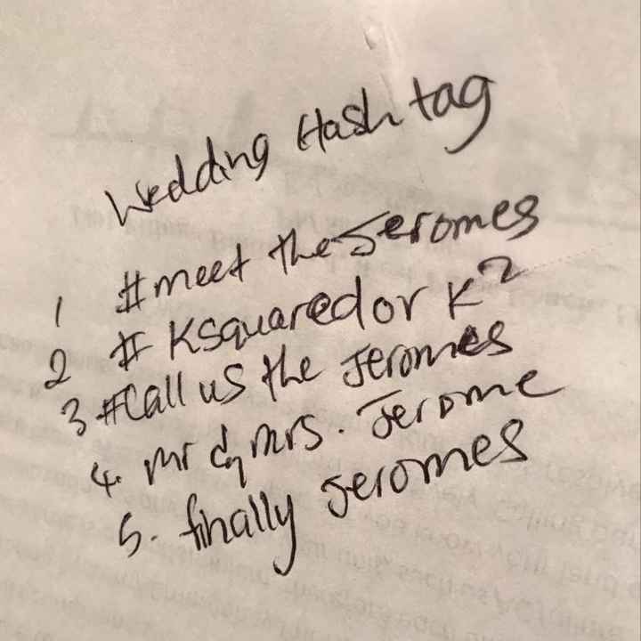 Wedding hashtag - 1