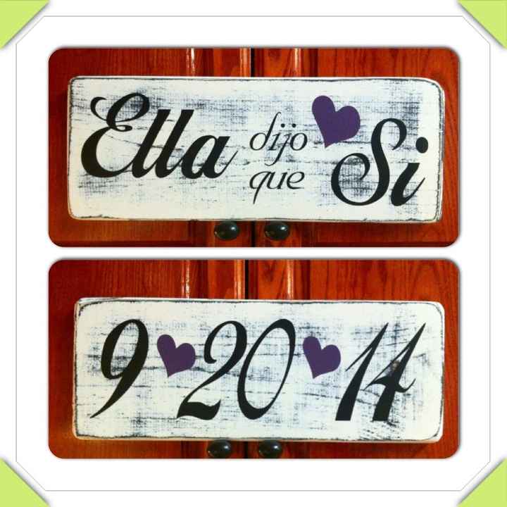 My Personalized Engagement Pic Signs :)