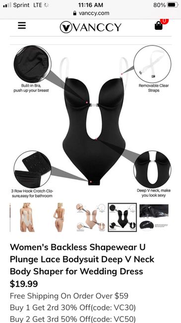 Shape wear for a shear back dress 2