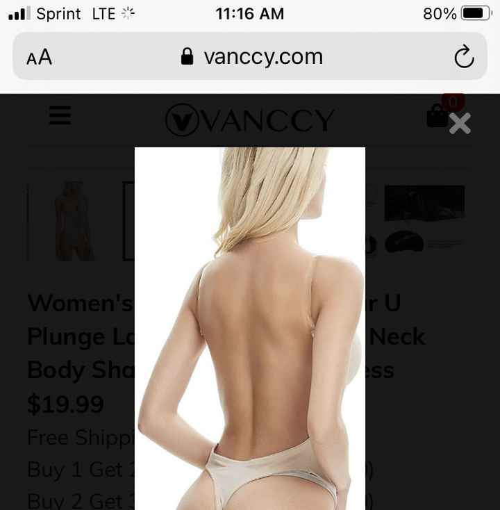 Shape wear for a shear back dress - 1