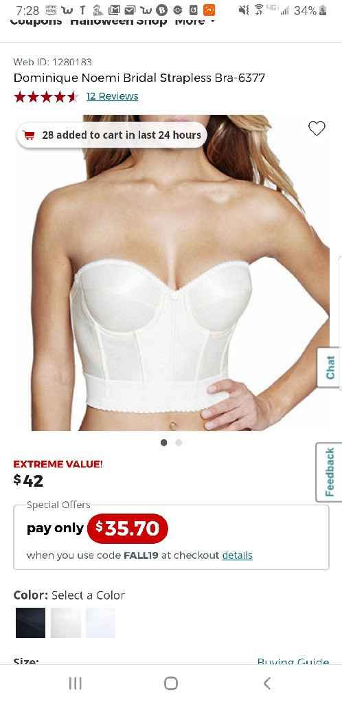 Bra for strapless dress. - 1