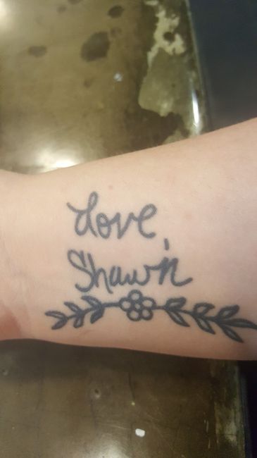 In memorial tattoo