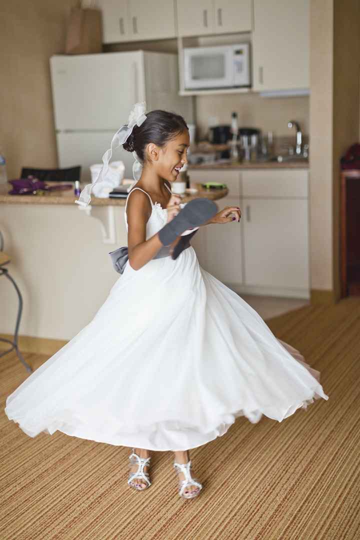 What are flowers girls dress based on?