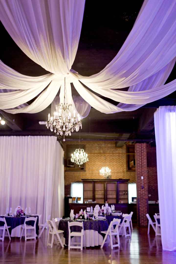 Did you hire someone to set up paper lanterns for wedding decor?