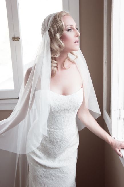 A beautiful Cathedral Veil(9ft) with a blusher.  What kind of fabric does Erica Koesler uses for its