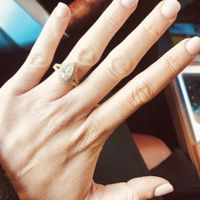 He spent a year designing my ring, down to the scrolls that support my main diamond, "S" and "M" for