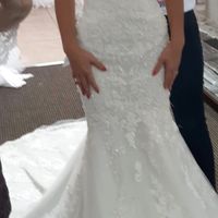 The Sample dress I originally tried on - (fitted throughout and flares above the knee) 