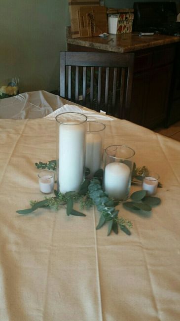 Trial run on centerpieces