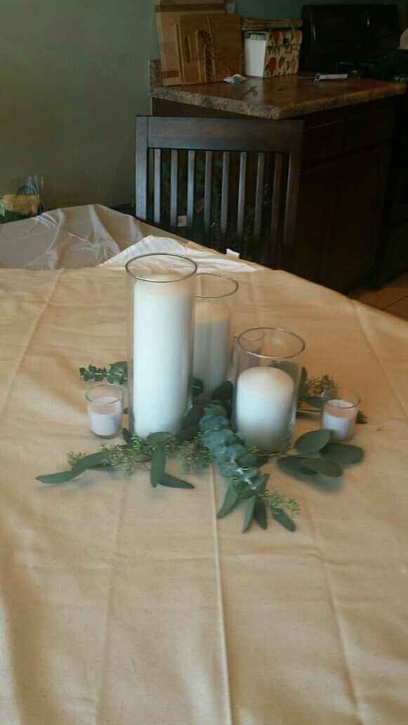 Trial run on centerpieces