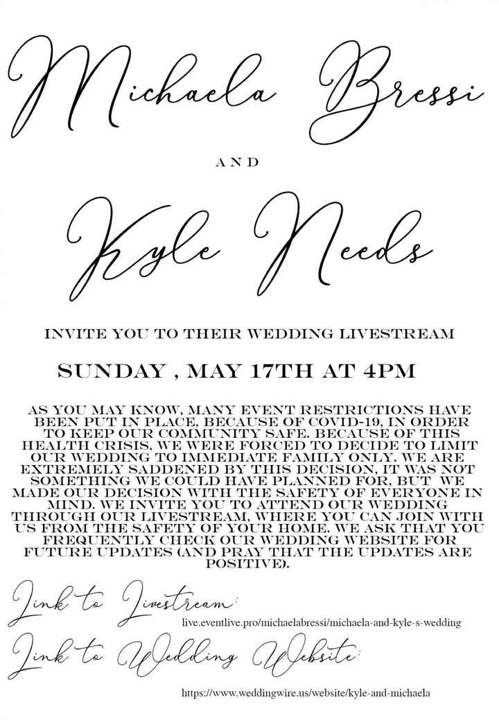 may wedding / coronavirus - 1