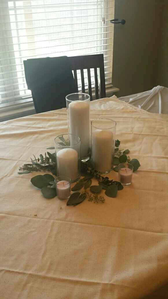 Trial run on centerpieces