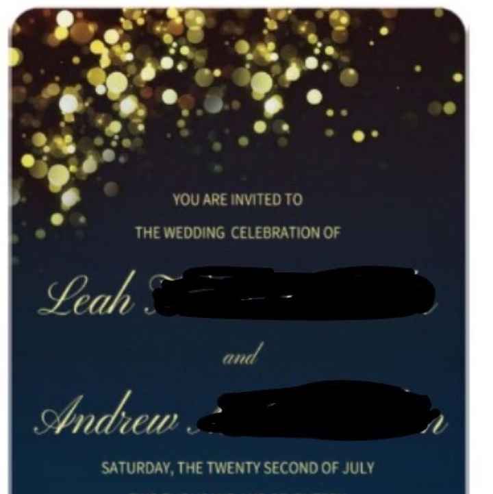 Let me see your invitations