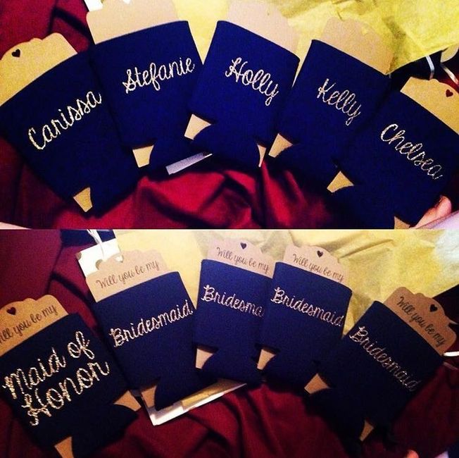 Popping the question for maid of honor and bridesmaids
