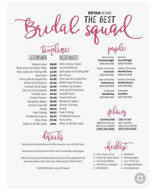 Bridal squad