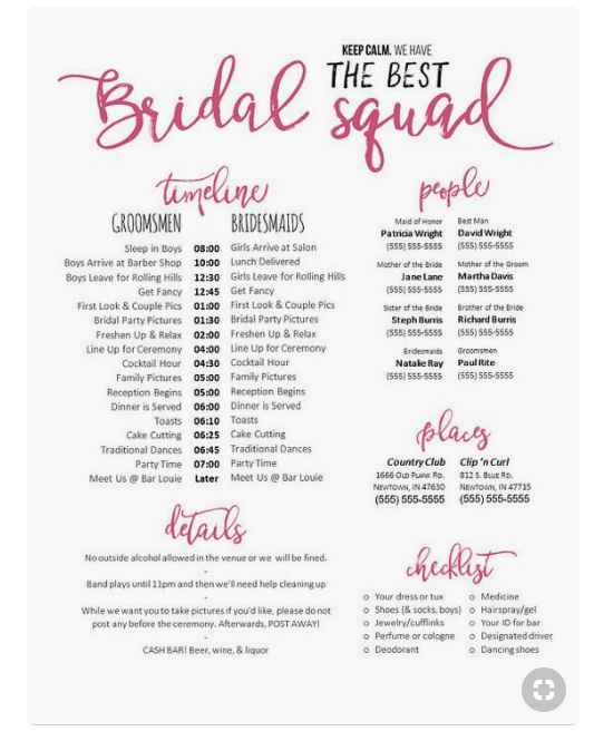 Bridal squad