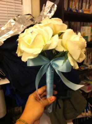 My first DIY: my bouquet and memory candle