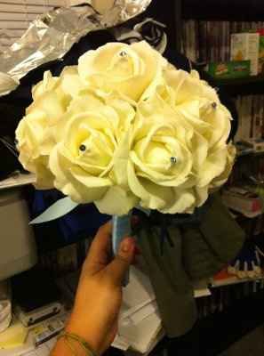 My first DIY: my bouquet and memory candle