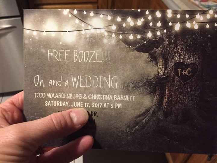 Our invitations arrived today!!!