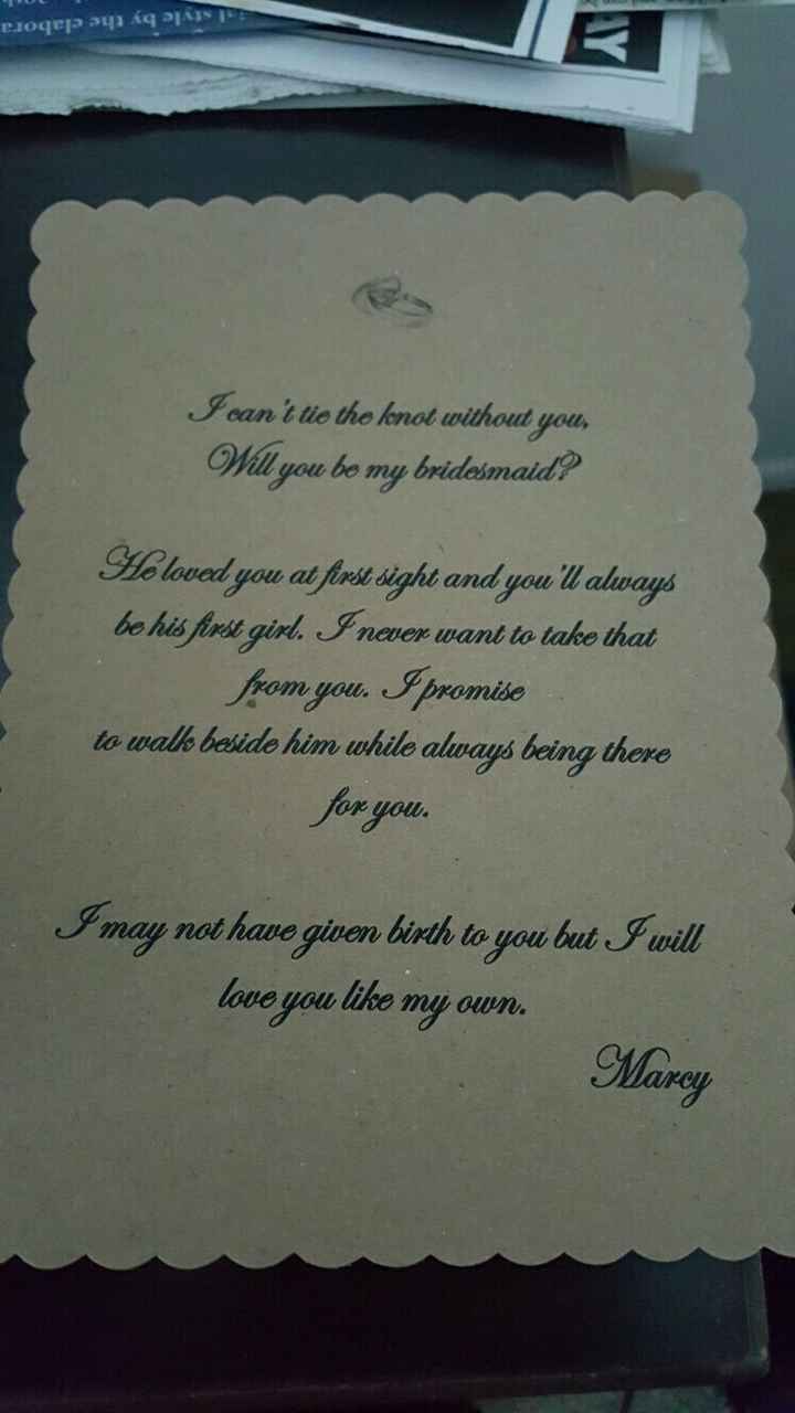 Wedding party proposal