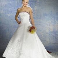 Red Roses, with Apple colored dress??