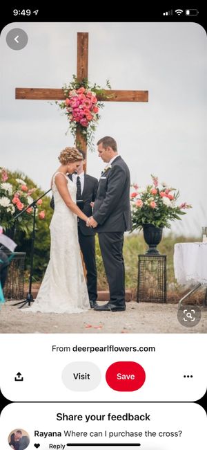 Wedding Cross for Altar - flower question!! - 2