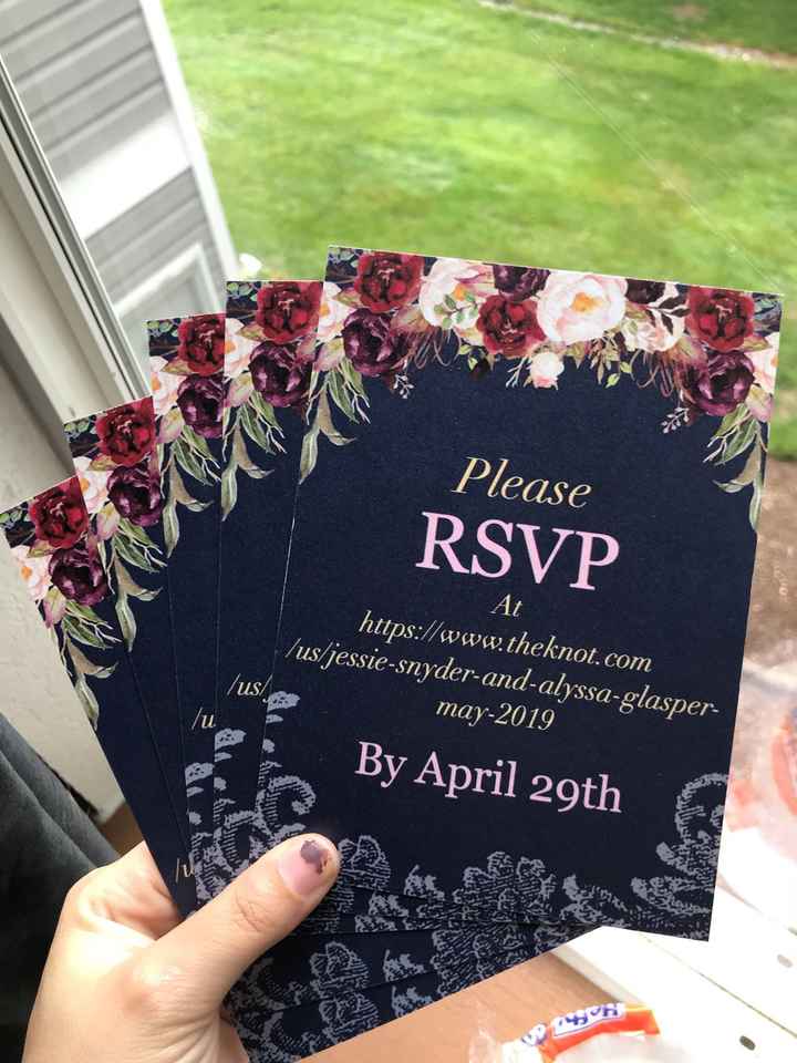 Paper invitation but online Rsvp? - 1