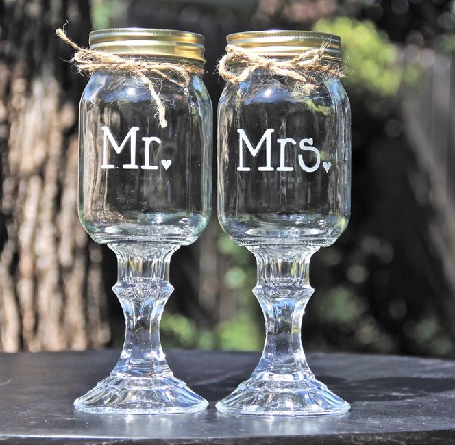 Champagne flutes and cake cutting sets!
