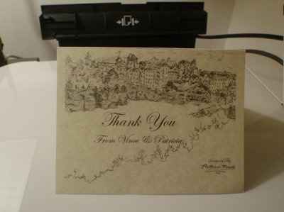 DIY thank you's with my own drawing- pics!