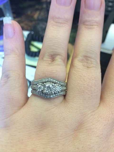 Show me your stacked wedding/e-rings