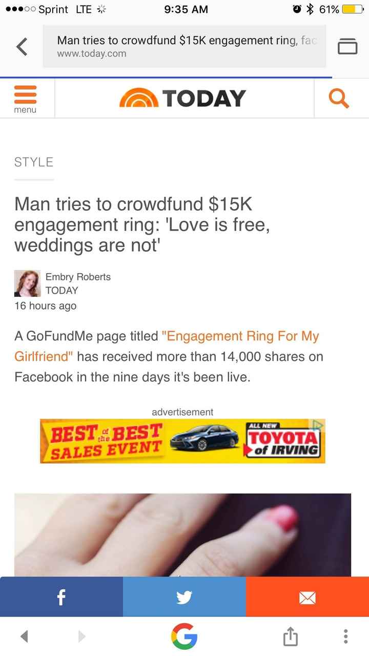 $15K go fund me ring