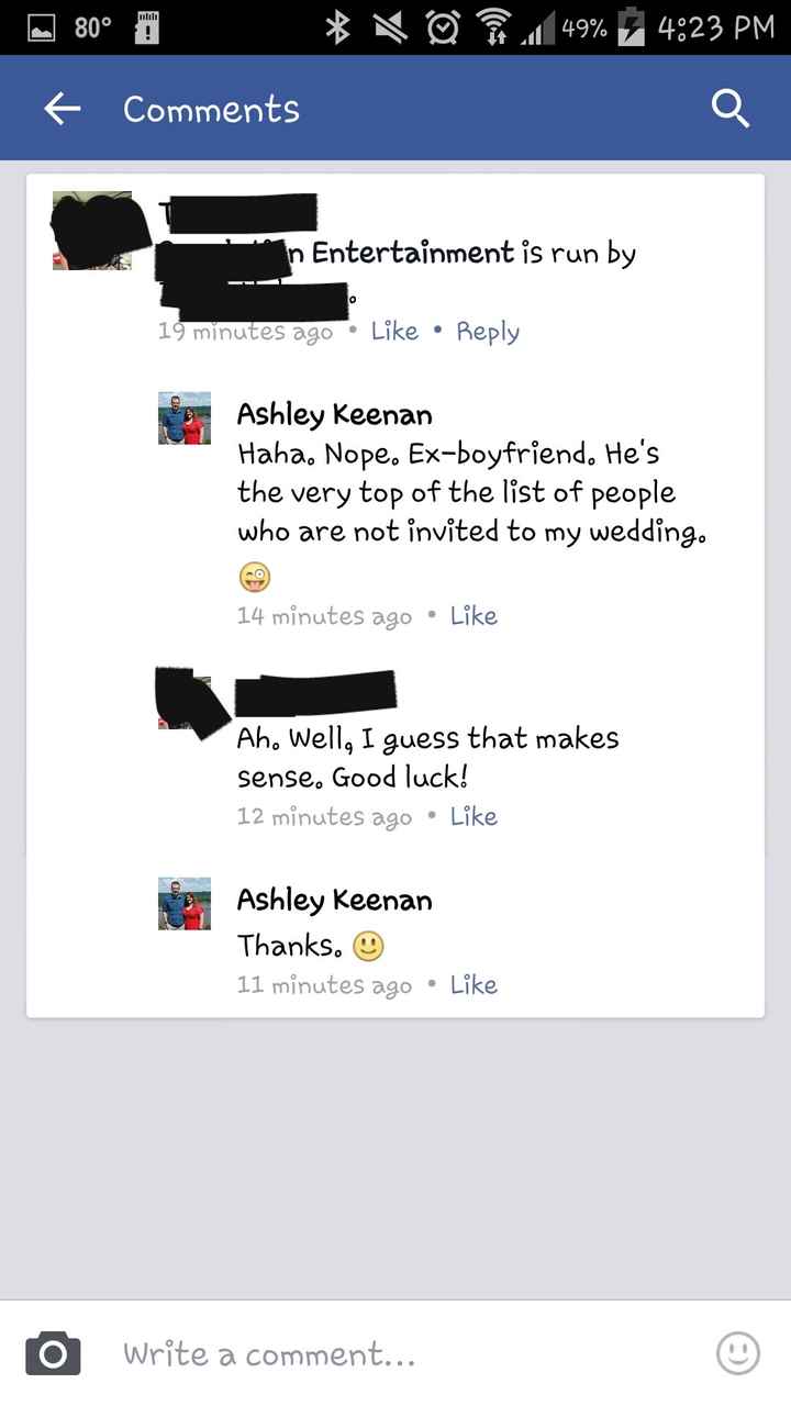 My ex just popped out of the woodwork...awkwardness.