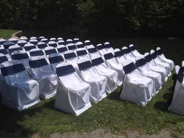 White folding chairs or chair covers