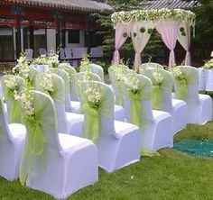 White folding chairs or chair covers