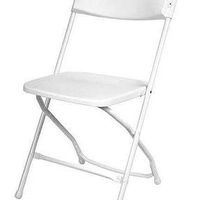 White folding chairs or chair covers