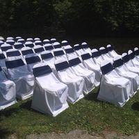 White folding chairs or chair covers