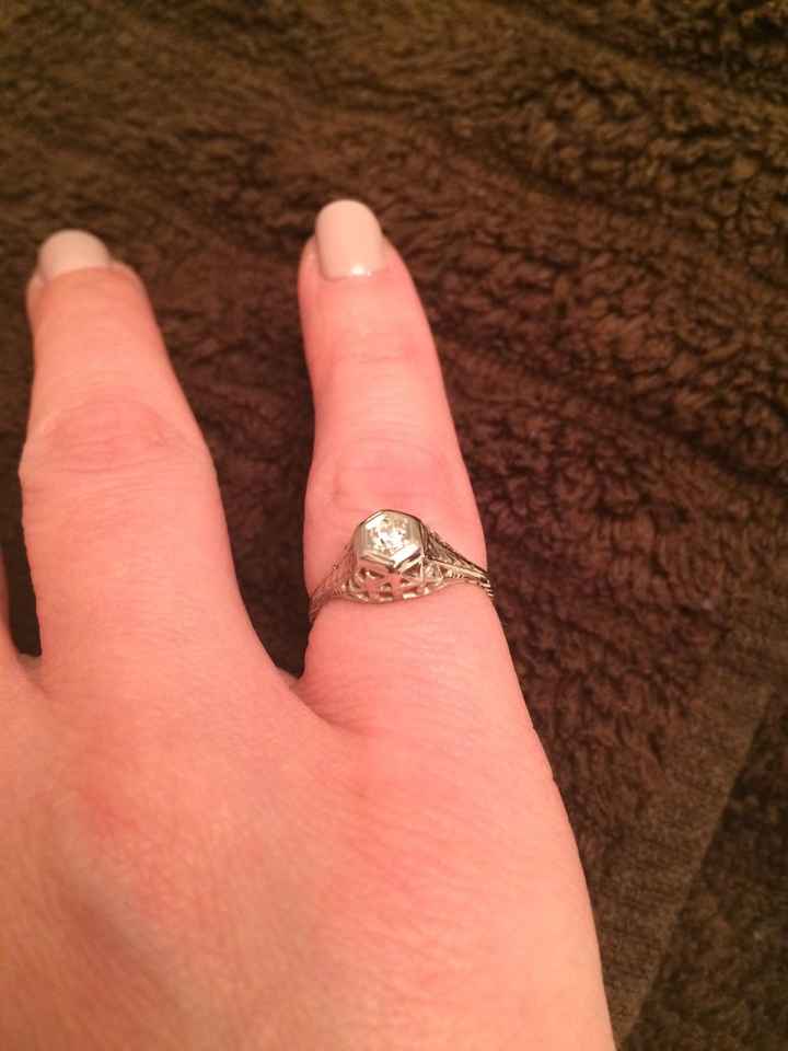 Heirloom diamond engagement ring