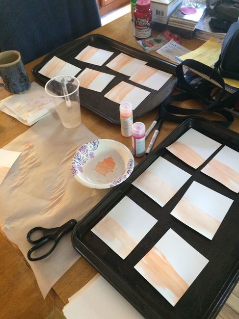 Water color escort cards