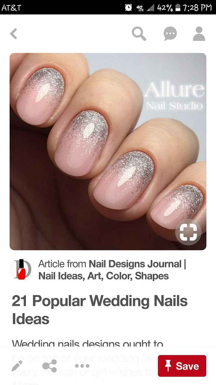 Wedding day nails - 1