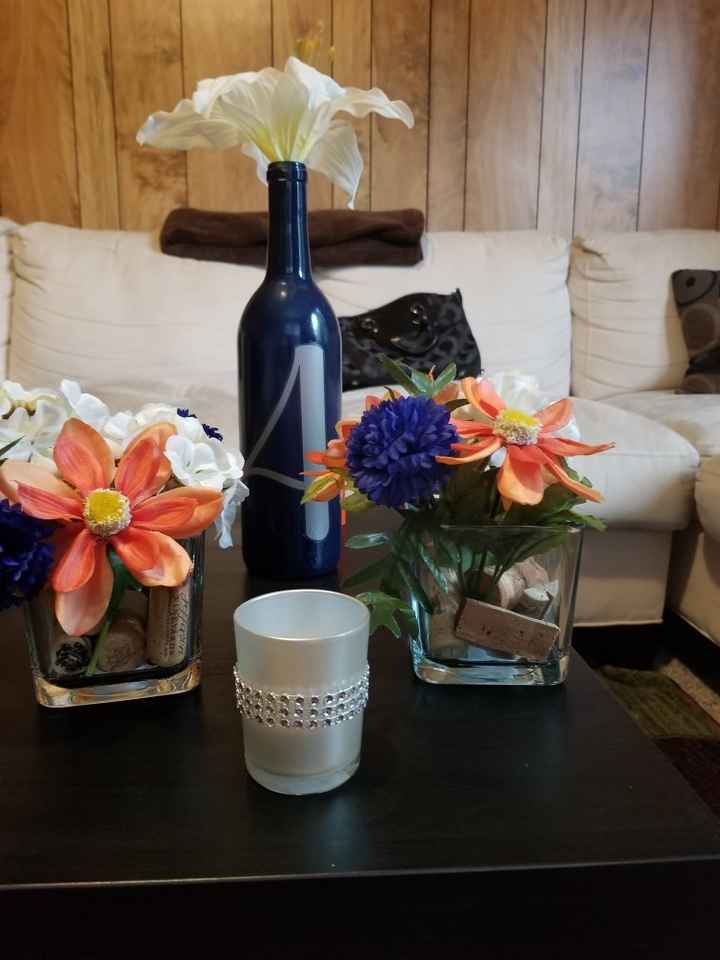 Wine Bottle Table Numbers and Vases - 1