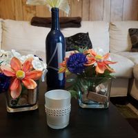 Wine Bottle Table Numbers and Vases - 1